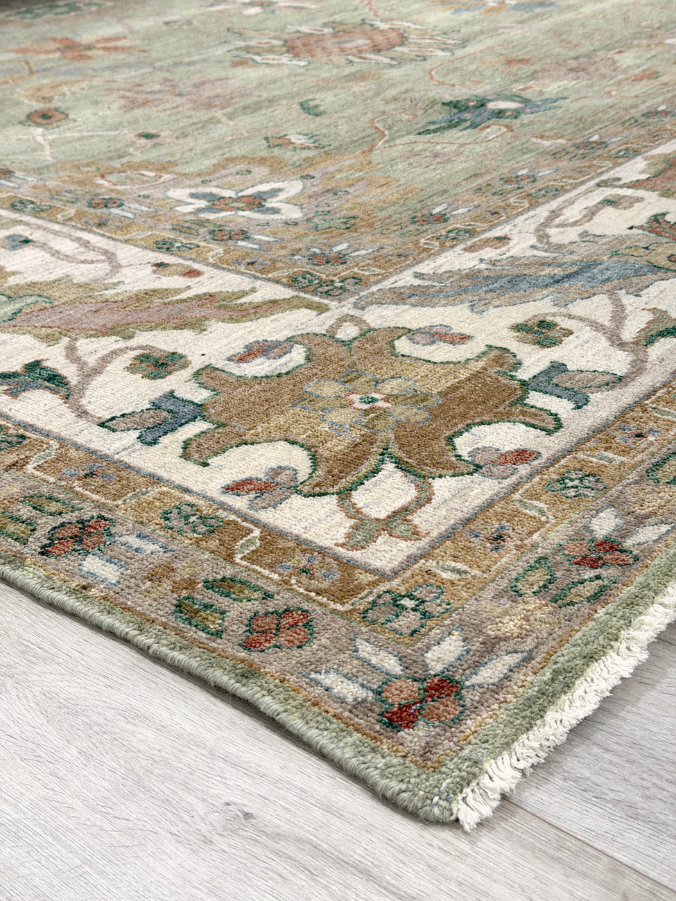 Chobi Light Green Ivory