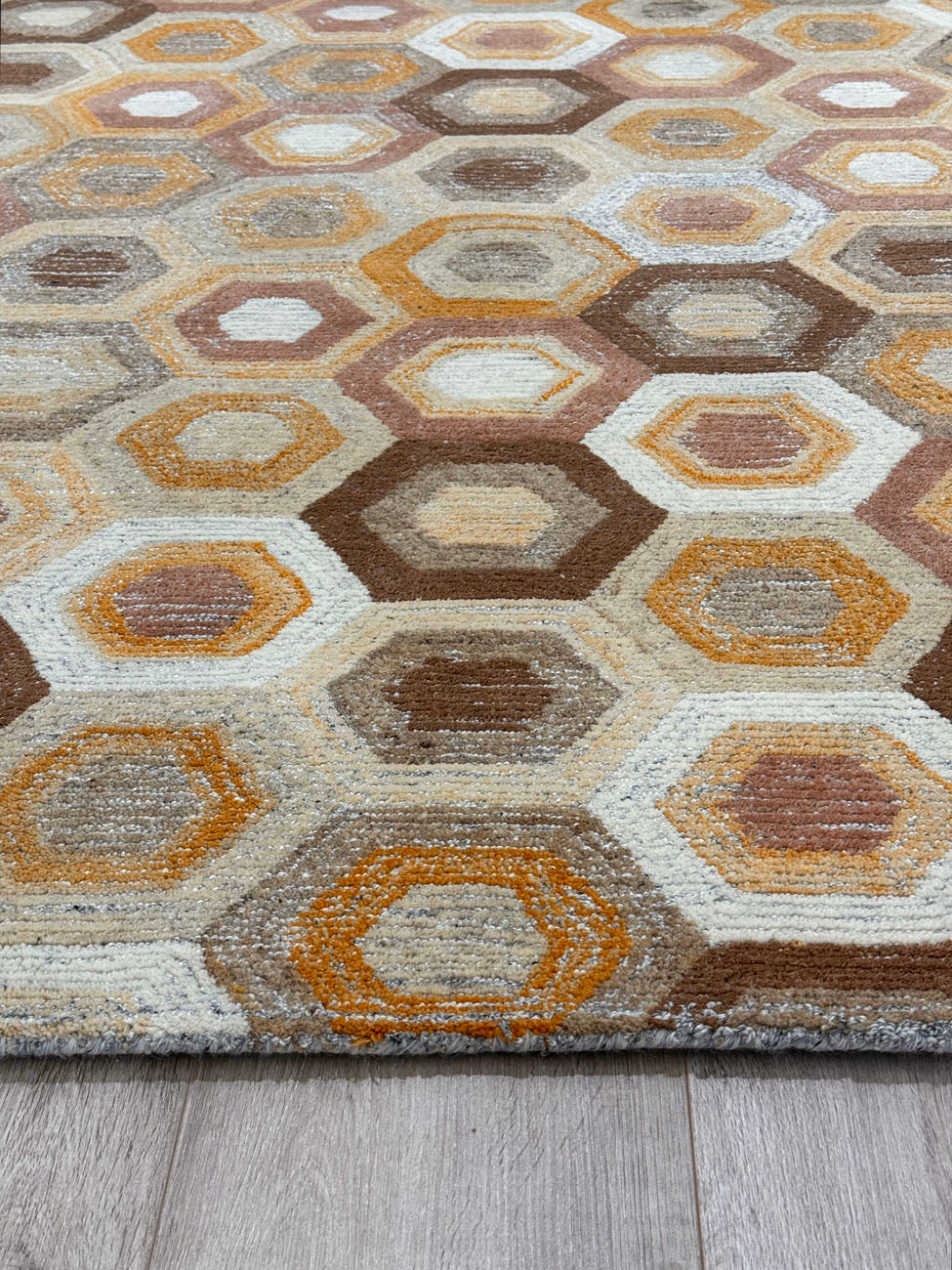 Handtufted Trace Gold Multi