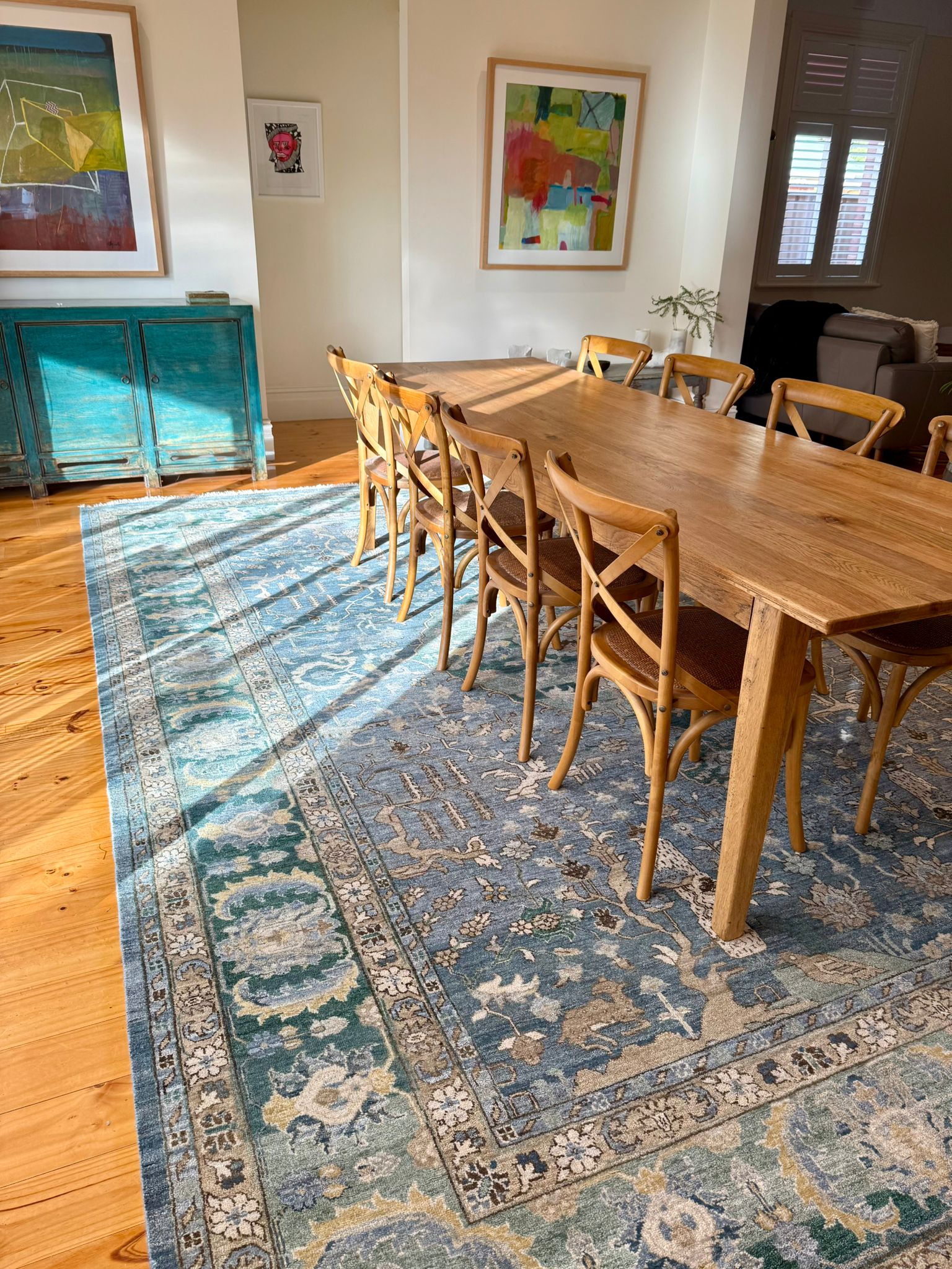 Heriz Seaside Blue Smoke Blue