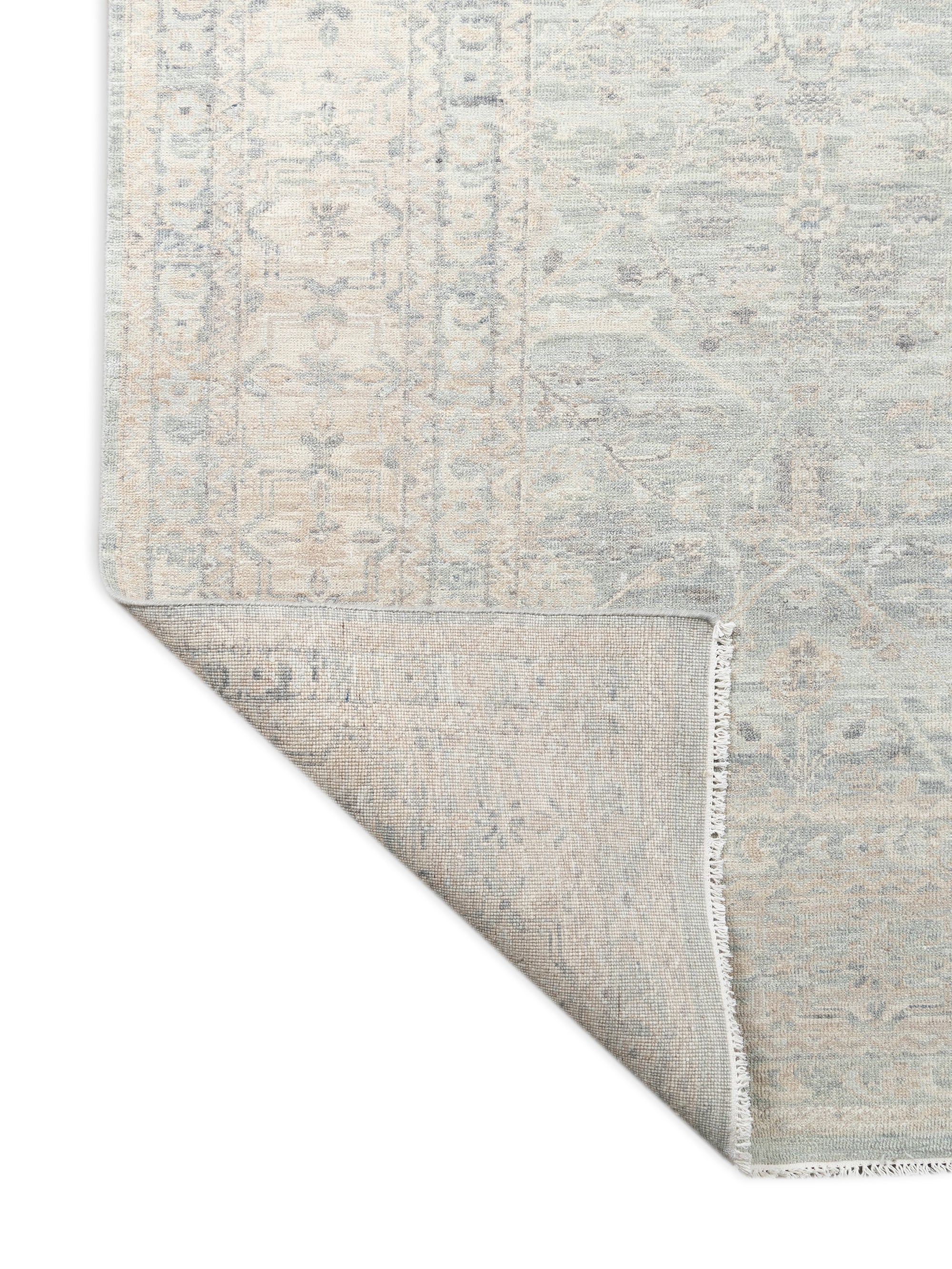 Oushak Sea Blue/Ivory